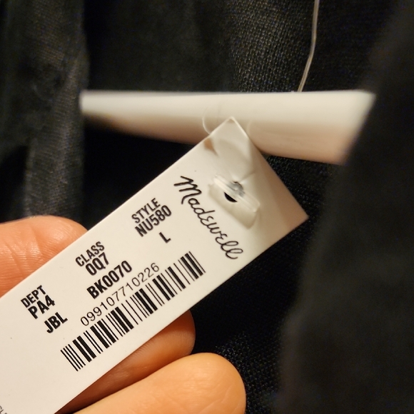 Madewell Pleated Midi Shirtdress in 100% Linen - NWT - Picture 13 of 16